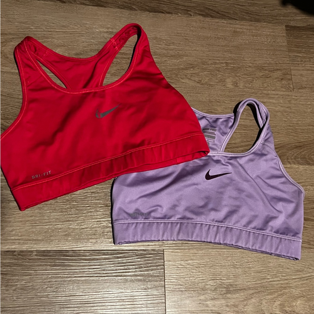 TWO Nike Dri-fit Sports bra- Size Medium